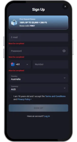 Register an account